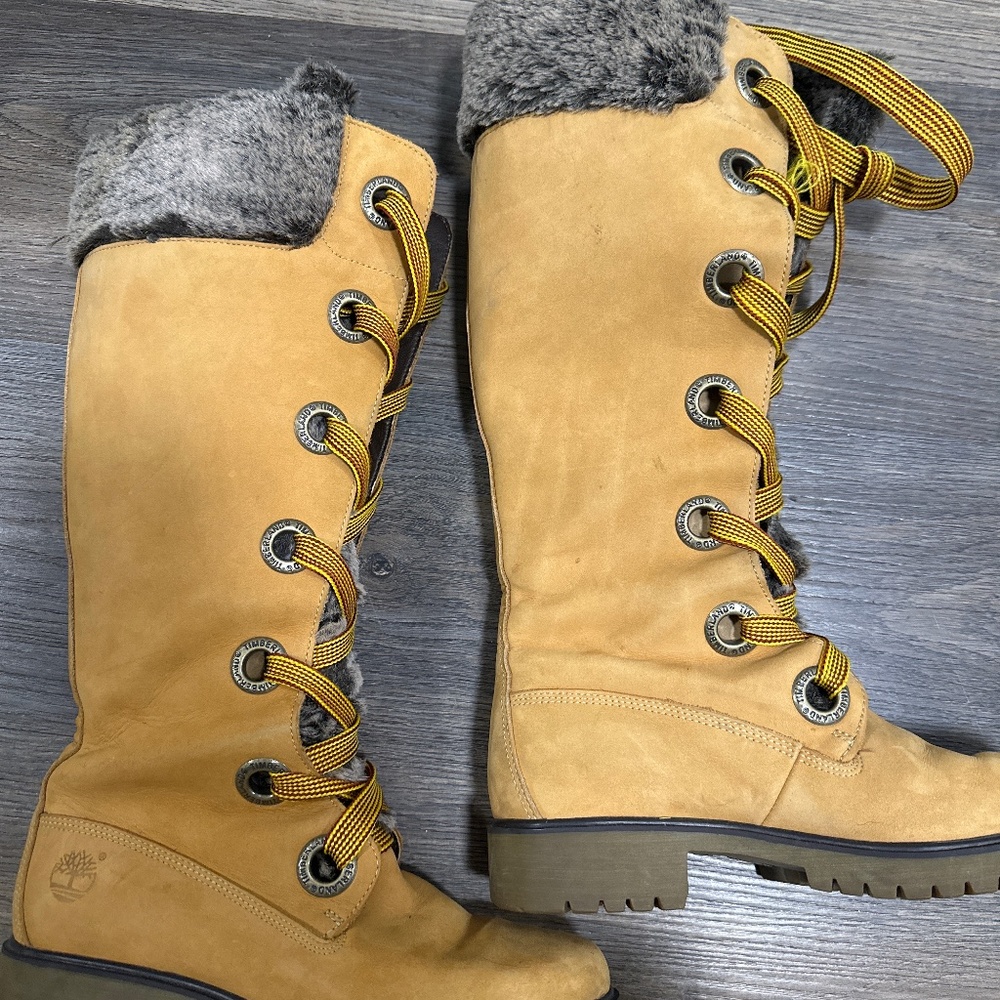 Timberland boots w fur